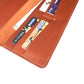 Handmade_full grain leather_cheque book_wallet_with_a_antique_button_inside card slot