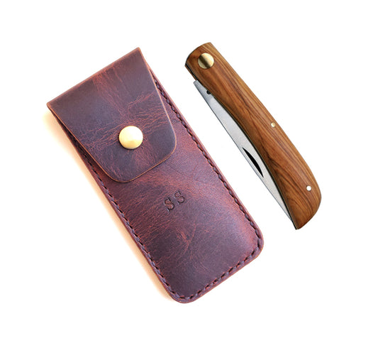 Leather Sheath for Pocket Knives